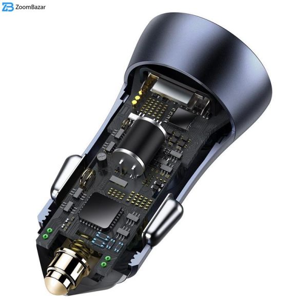 شارژر فندکی باسئوس مدل Golden Contactor به همراه کابل تبدیل USB-C