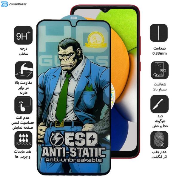 محافظ صفحه نمایش اِپیکوی مدل Gorilla ESD مناسب برای گوشی موبایل سامسونگ Galaxy A03/A03s/A03 Core/M33 5G/M13 4G/F13 4G