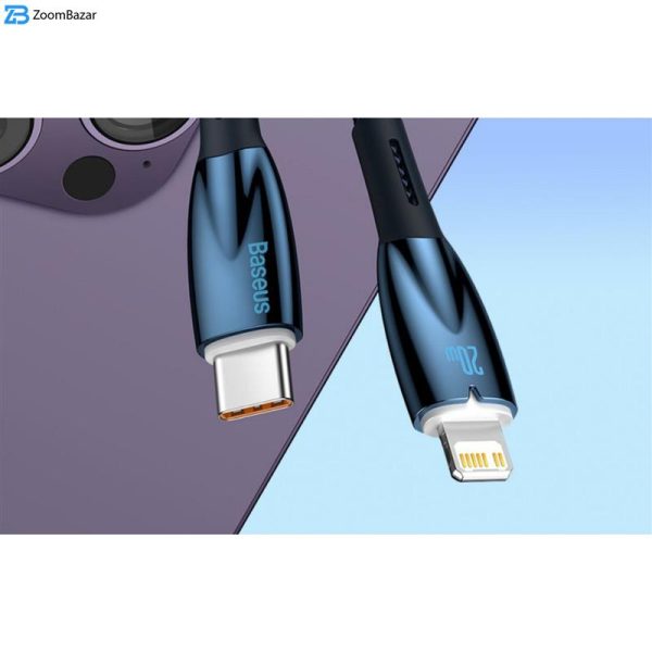 کابل USB-C به لایتنینگ باسئوس مدل Glimmer Series طول 2 متر