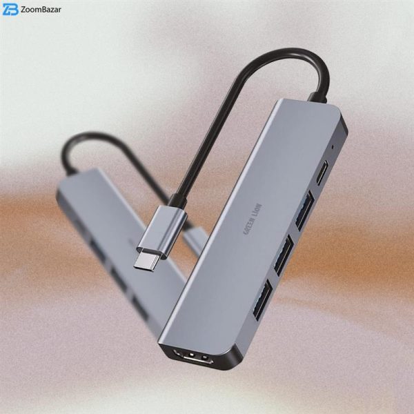 هاب 5 پورت USB-C گرین لاین مدل 4KTV