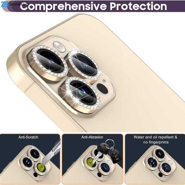 محافظ لنز دوربین بوف مدل Diamond-Luxury-G مناسب برای گوشی موبایل اپل iphone 14 Pro Max / 14 Pro