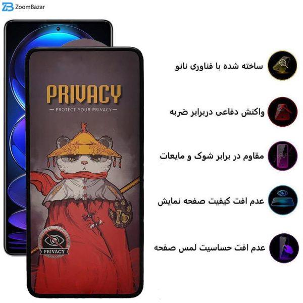 محافظ صفحه نمایش حریم شخصی اِپیکوی مدل Airbag-Privacy مناسب برای گوشی موبایل شیائومی Redmi Note 12 Pro Plus / Note 12 Turbo / Note 12 Pro / Note 12 5G / Note 12 4G / Note 12 (China)