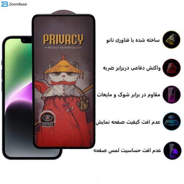 محافظ صفحه نمایش حریم شخصی اِپیکوی مدل Privacy Airbag مناسب برای گوشی موبایل اپل iPhone 13 / 13 Pro / 14