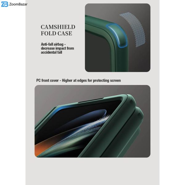 کاور نیلکین مدل CamShield مناسب برای گوشی موبایل سامسونگ Galaxy Z Fold 5 / W24 به همراه نگهدارنده قلم