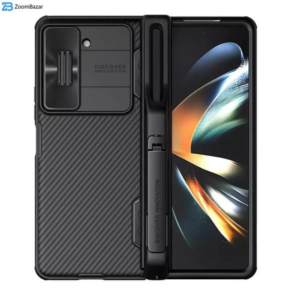 کاور نیلکین مدل CamShield مناسب برای گوشی موبایل سامسونگ Galaxy Z Fold 5 / W24 به همراه نگهدارنده قلم