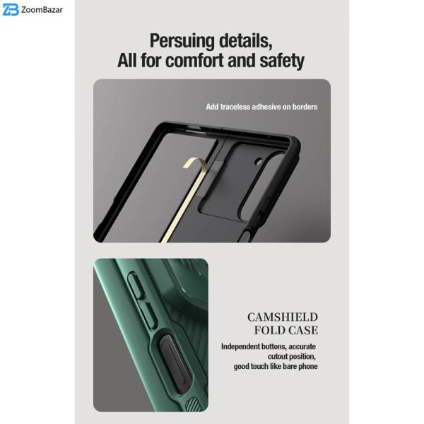 کاور نیلکین مدل CamShield مناسب برای گوشی موبایل سامسونگ Galaxy Z Fold 5 / W24 به همراه نگهدارنده قلم