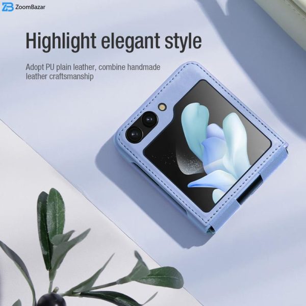 کاور نیلکین مدل Qin Vegan Leather Case مناسب برای گوشی موبایل سامسونگ Galaxy Z Flip5 / W24 Flip