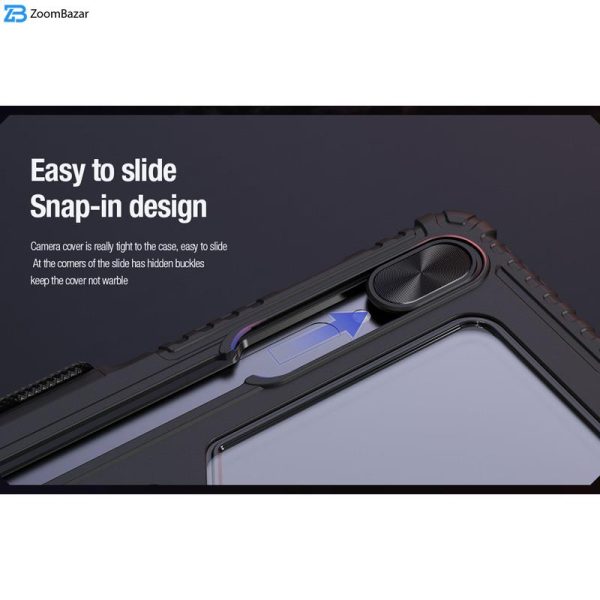 کیف کلاسوری نیلکین مدل Camshield Bumper Flip Folding مناسب برای تبلت سامسونگ Galaxy Tab S9 Plus