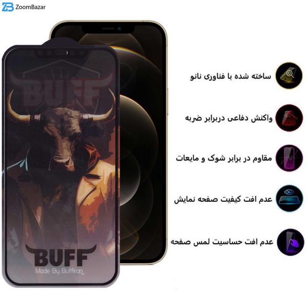 محافظ صفحه نمایش بوف مدل Crystal Pro-G مناسب برای گوشی موبایل اپل iPhone 12 Pro Max