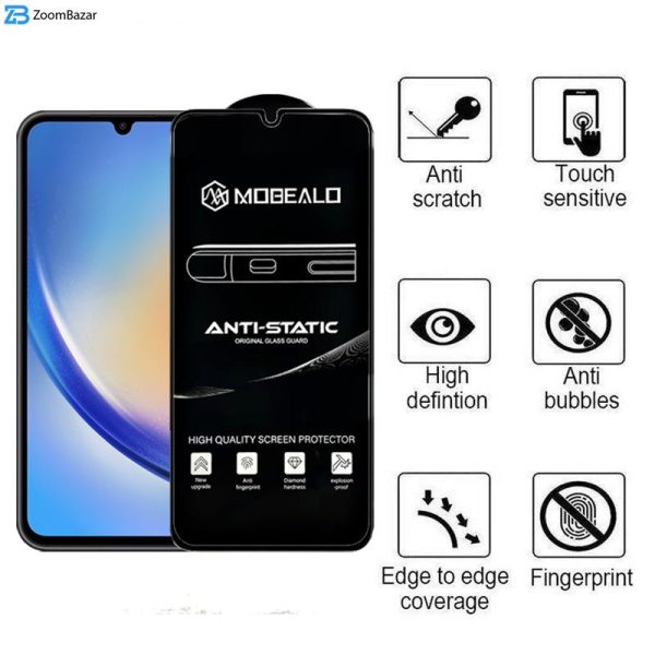 محافظ صفحه نمایش اپیکوی مدل Mobealo-AntiStatic مناسب برای گوشی موبایل سامسونگGalaxy A34 5G