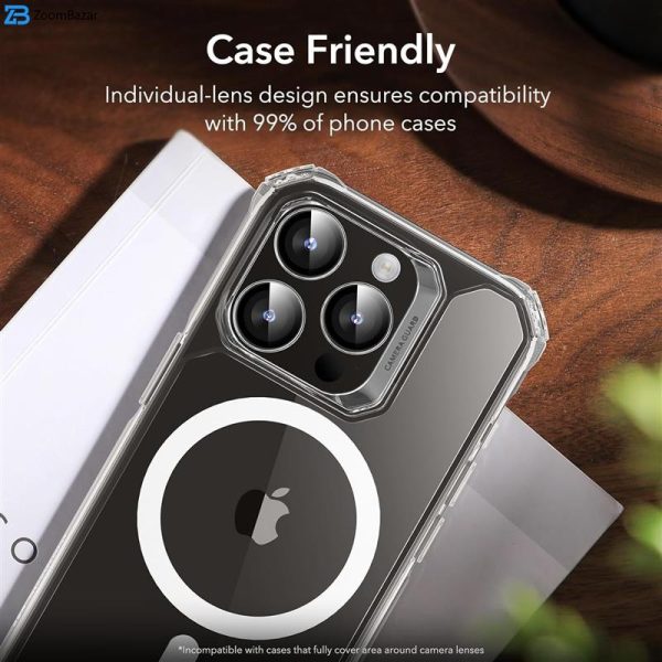 محافظ لنز دوربین بوف مدل HD-ColorLenz مناسب برای گوشی موبایل اپل Iphone 15 Pro Max / 15 Pro