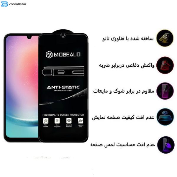 محافظ صفحه نمایش اپیکوی مدل Mobealo-AntiStatic مناسب برای گوشی موبایل سامسونگ Galaxy A24 4G