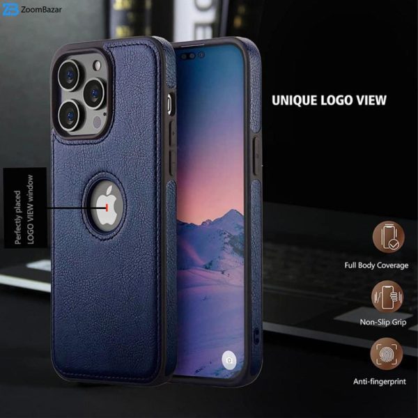 کاور اپیکوی مدل Leather Logo Cut مناسب برای گوشی موبایل اپل iPhone 15 Pro/ 14 Pro/ 13 Pro