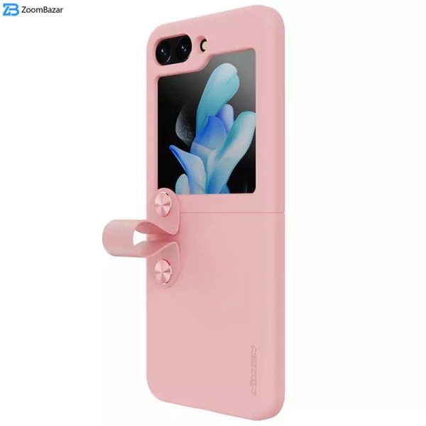 کاور نیلکین مدل Flex Flip Finger Strap Liquid Silicone مناسب برای گوشی موبایل سامسونگ Galaxy Z Flip5/W24 Flip