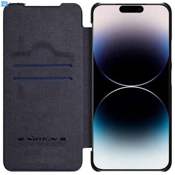 کیف کلاسوری نیلکین مدل Qin Pro Leather مناسب برای گوشی موبایل اپل iPhone 15 Pro / 14 Pro / 13 Pro