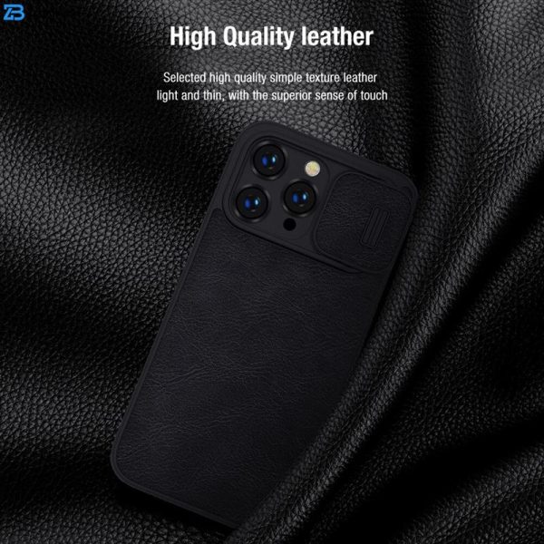 کیف کلاسوری نیلکین مدل Qin Pro Leather مناسب برای گوشی موبایل اپل iPhone 15 Pro / 14 Pro / 13 Pro