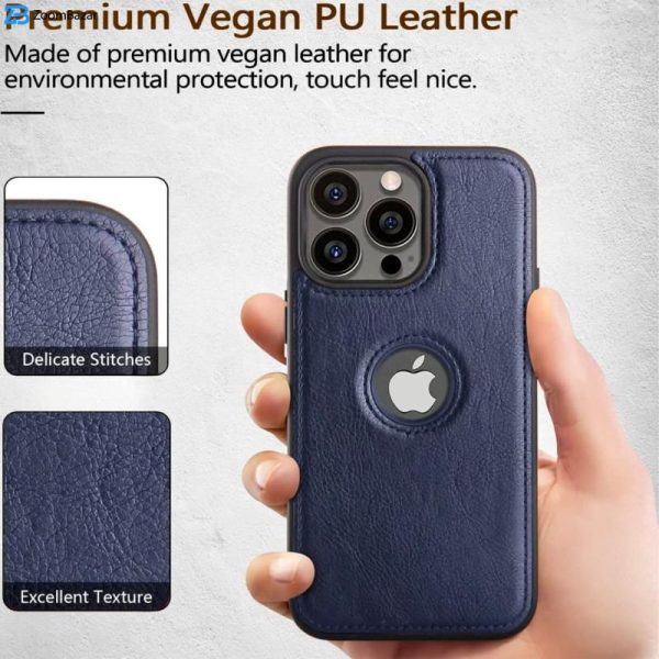 کاور اپیکوی مدل Leather Logo Cut مناسب برای گوشی موبایل اپل iPhone 15 Pro/ 14 Pro/ 13 Pro