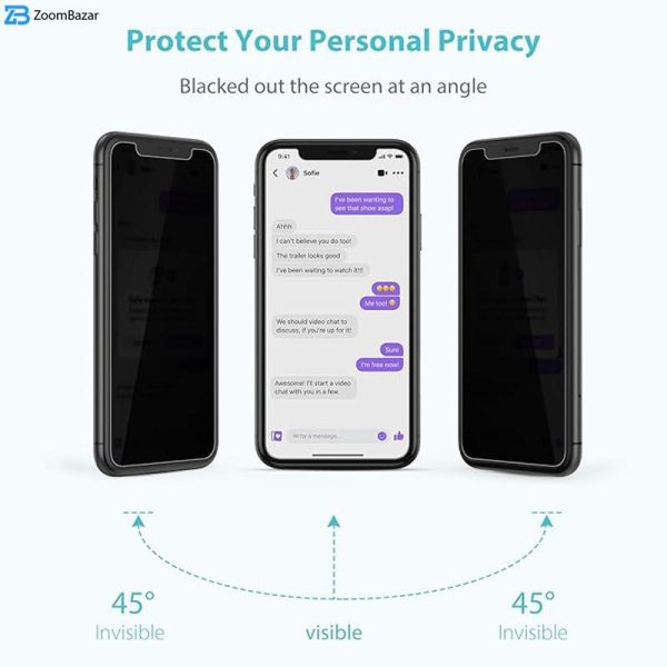 محافظ صفحه نمایش حریم شخصی اپیکوی مدل Cactus-ESD-Privacy مناسب برای گوشی موبایل اپل iPhone 14 / 13 Pro / 13