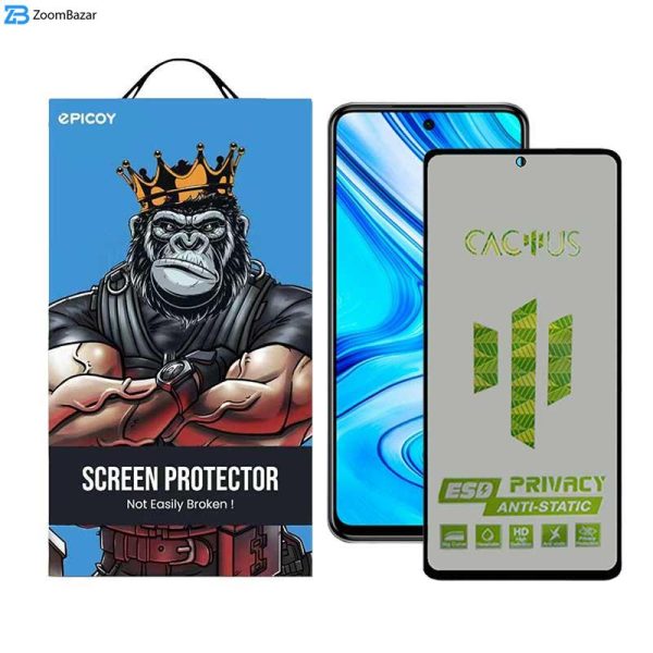 محافظ صفحه نمایش حریم شخصی اِپیکوی مدل Cactus-ESD-Privacy مناسب برای گوشی موبایل شیائومی Redmi Note 9 Pro Max / Note 9 Pro 5G / Note 9 Pro / Note 9 Pro (India) / Note 9S / Note 10 Lite