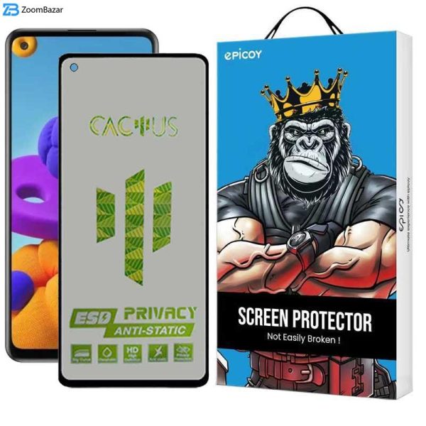 محافظ صفحه نمایش حریم شخصی اپیکوی مدل Cactus-ESD-Privacy مناسب برای گوشی موبایل سامسونگ Galaxy A21s