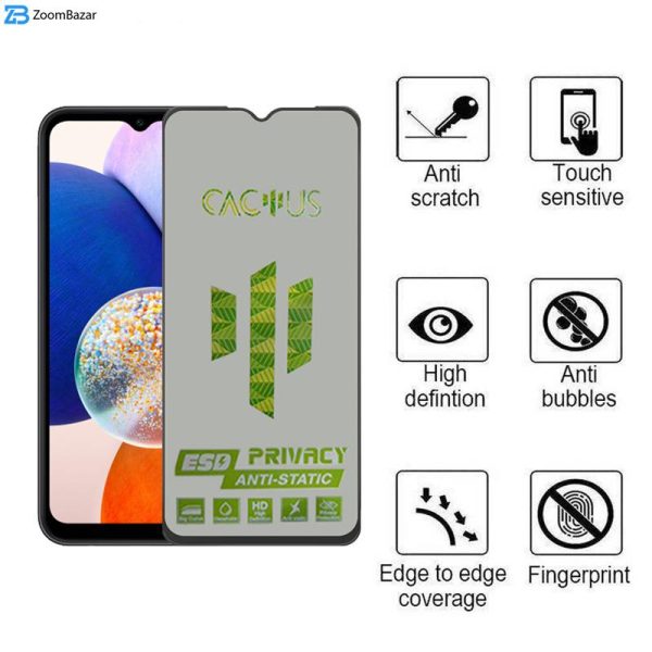محافظ صفحه نمایش اپیکوی مدل Cactus-ESD-Privacy مناسب برای گوشی موبایل سامسونگ Galaxy A14 4G/5G