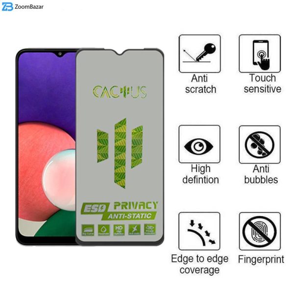 محافظ صفحه نمایش حریم شخصی اپیکوی مدل Cactus-ESD-Privacy مناسب برای گوشی موبایل سامسونگ Galaxy A22 5G/F42 5G