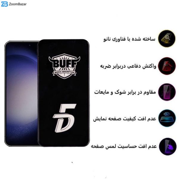 محافظ صفحه نمایش 5D بوف مدل F33 مناسب برای گوشی موبایل سامسونگ Galaxy S23 FE/A54