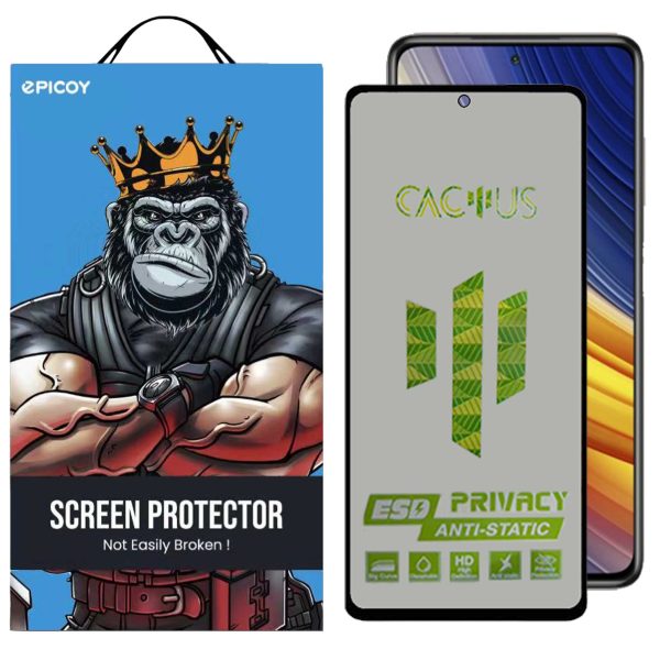 محافظ صفحه نمایش حریم شخصی اِپیکوی مدل Cactus-ESD-Privacy مناسب برای گوشی موبایل شیائومی Poco X3/ X3 NFC/ X3 Pro