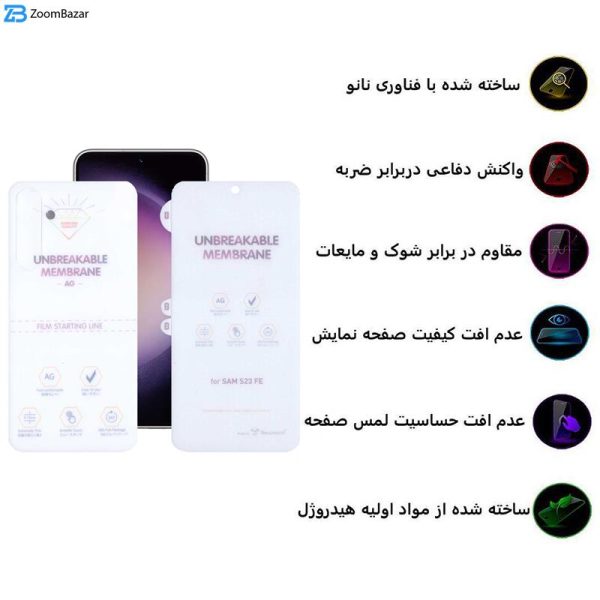 محافظ صفحه نمایش مات اِپیکوی مدل Hydrogel-Matte مناسب برای گوشی موبایل سامسونگ Galaxy S23 FE به همراه محافظ پشت گوشی