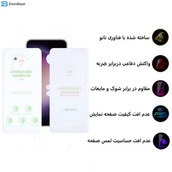 محافظ صفحه نمایش اِپیکوی مدل Hydrogel مناسب برای گوشی موبایل سامسونگ Galaxy S23 FE به همراه محافظ پشت گوشی