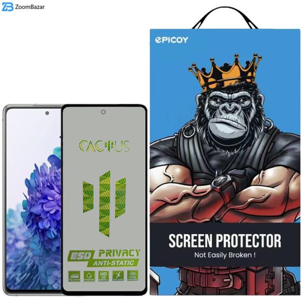 محافظ صفحه نمایش اپیکوی مدل Cactus-ESD-Privacy مناسب برای گوشی موبایل سامسونگ Galaxy A53/ A52/ A52s/ A51/ S20 FE/ M31s