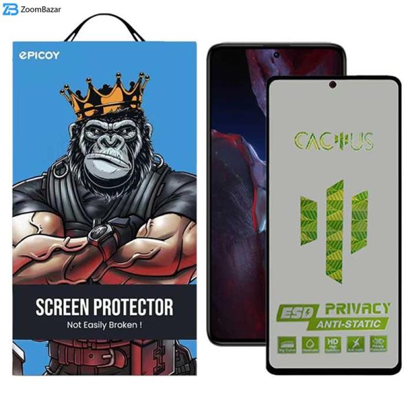 محافظ صفحه نمایش حریم شخصی اِپیکوی مدل Cactus-ESD-Privacy مناسب برای گوشی موبایل شیائومی Xiaomi Poco F5 Pro /Poco F5 /Poco F4 GT /Poco F4 /Poco F3 GT / F3