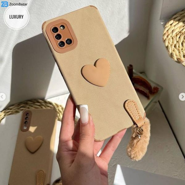 کاور اپیکوی مدل Love-Heart مناسب برای گوشی موبایل سامسونگ Galaxy A24 به همراه آویز