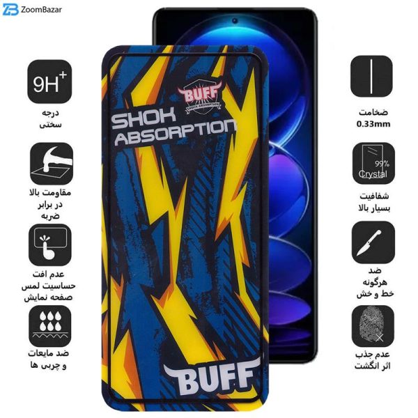 محافظ صفحه نمایش بوف مدل Shock-Shock-G مناسب برای گوشی موبایل شیائومی Redmi Note 12 Pro Plus/Note 12 Pro 5G/4G/ Note 12 5G/4G