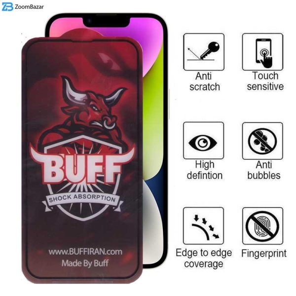 محافظ صفحه نمایش بوف مدل 5D Buffer-G مناسب برای گوشی موبایل اپل iPhone 14 / 13 Pro / 13
