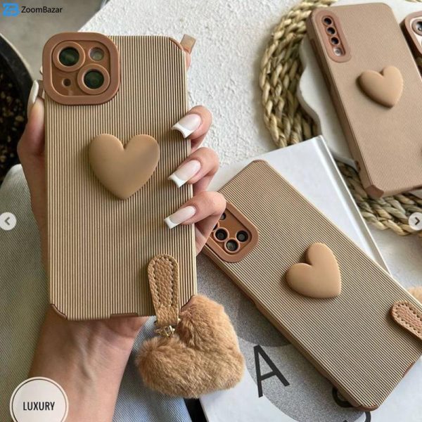 کاور اپیکوی مدل Love-Heart مناسب برای گوشی موبایل سامسونگ Galaxy A24 به همراه آویز