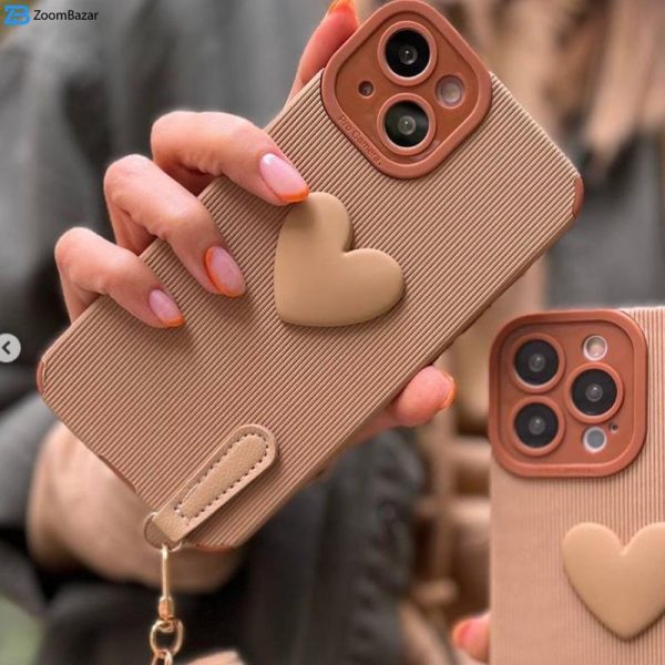 کاور اپیکوی مدل Love-Heart مناسب برای گوشی موبایل سامسونگ Galaxy A24 به همراه آویز