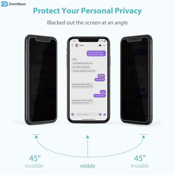 محافظ صفحه نمایش حریم شخصی اپیکوی مدل Robot ESD Privacy مناسب برای گوشی موبایل اپل iPhone 15 Pro