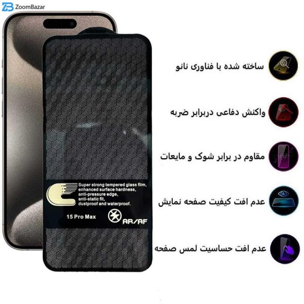 محافظ صفحه نمایش اپیکوی مدل Anti-Pressure مناسب برای گوشی موبایل اپل iPhone 15 Pro Max