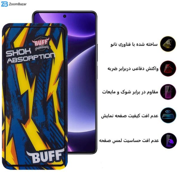 محافظ صفحه نمایش بوف مدل Shock-Shock-G مناسب برای گوشی موبایل شیائومی Redmi Note 12 Turbo / Note 12R Pro / Note 12 5G (China)