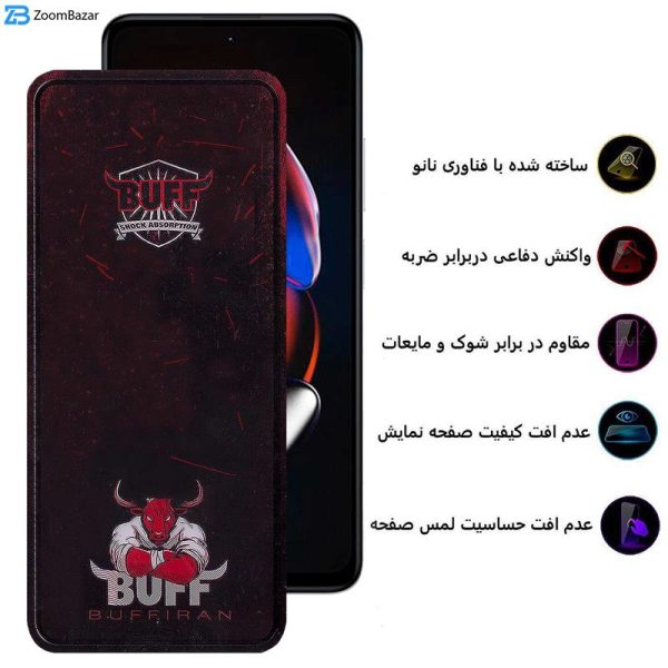 محافظ صفحه نمایش بوف مدل Muscle-Bull مناسب برای گوشی موبایل شیائومی Redmi Note 12T Pro/Note 11 5G(China)/Note 10 Pro 5G(China)