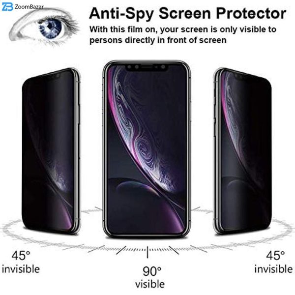 محافظ صفحه نمایش حریم شخصی بوف مدل Privacy Pro Plus-G مناسب برای گوشی موبایل اپل iPhone 14 / 13 Pro / 13