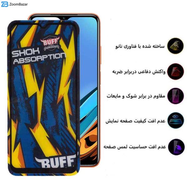 محافظ صفحه نمایش بوف مدل Shock-Shock-G مناسب برای گوشی موبایل شیائومی Redmi 9 Power 4G / 9A sport/ 9i / 9AT / 9 Activ