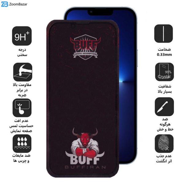محافظ صفحه نمایش بوف مدل Muscle-Bull-G مناسب برای گوشی موبایل اپل iPhone 13 Pro Max / 14 Plus