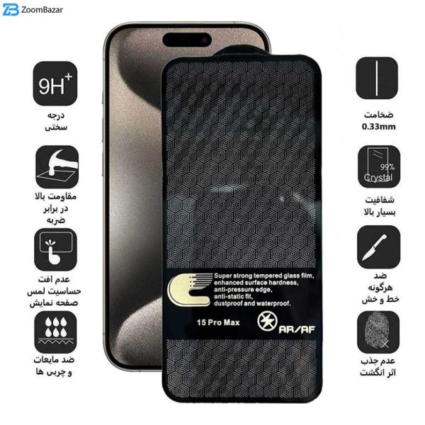 محافظ صفحه نمایش اپیکوی مدل Anti-Pressure مناسب برای گوشی موبایل اپل iPhone 15 Pro Max