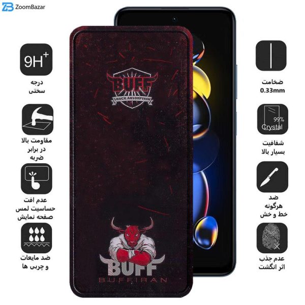 محافظ صفحه نمایش بوف مدل Muscle-Bull مناسب برای گوشی موبایل شیائومی Redmi Note 11T Pro Plus / Note 11T Pro / Note 11T 5G