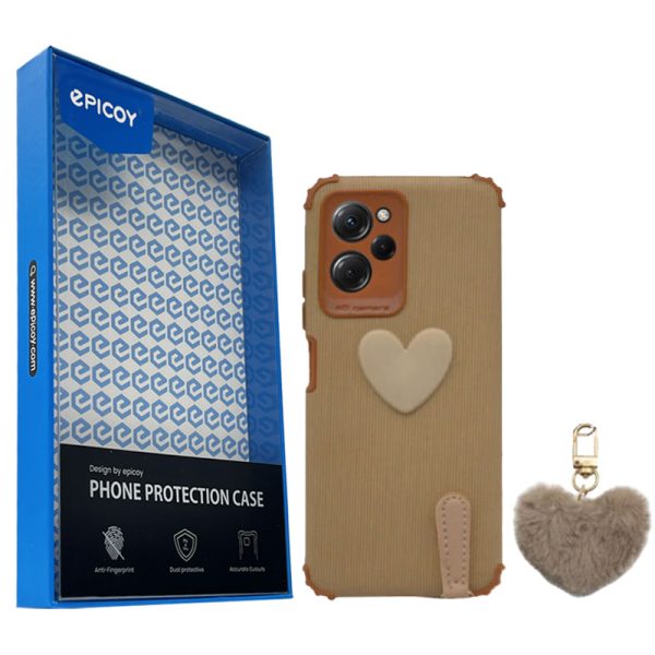 کاور اپیکوی مدل Love-Heart مناسب برای گوشی موبایل شیائومی Poco X5 Pro به همراه آویز