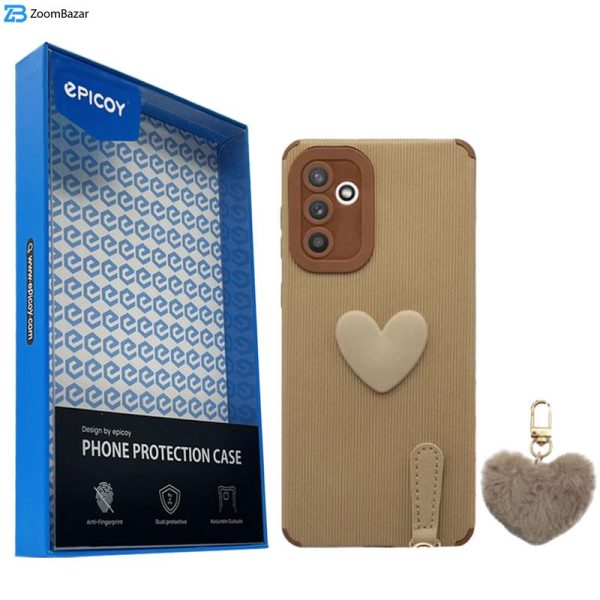 کاور اپیکوی مدل Love-Heart مناسب برای گوشی موبایل سامسونگ Galaxy A54 به همراه آویز