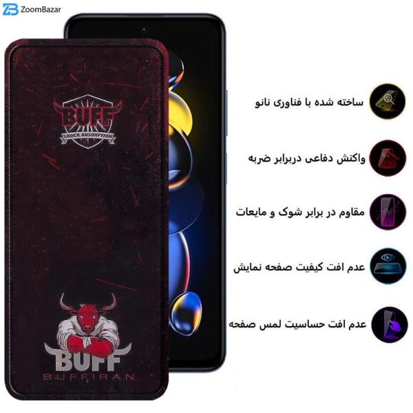 محافظ صفحه نمایش بوف مدل Muscle-Bull مناسب برای گوشی موبایل شیائومی Redmi Note 11T Pro Plus / Note 11T Pro / Note 11T 5G