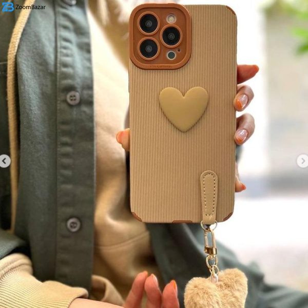 کاور اپیکوی مدل Love-Heart مناسب برای گوشی موبایل سامسونگ Galaxy A24 به همراه آویز